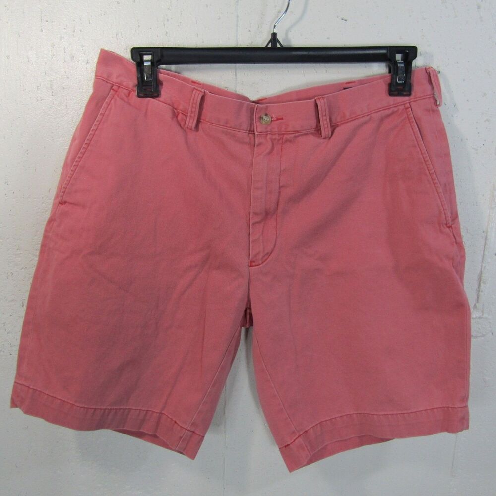 Polo Ralph Lauren Men's 36 Coral Chino Shorts Classic Fit 9" Inseam Cotton